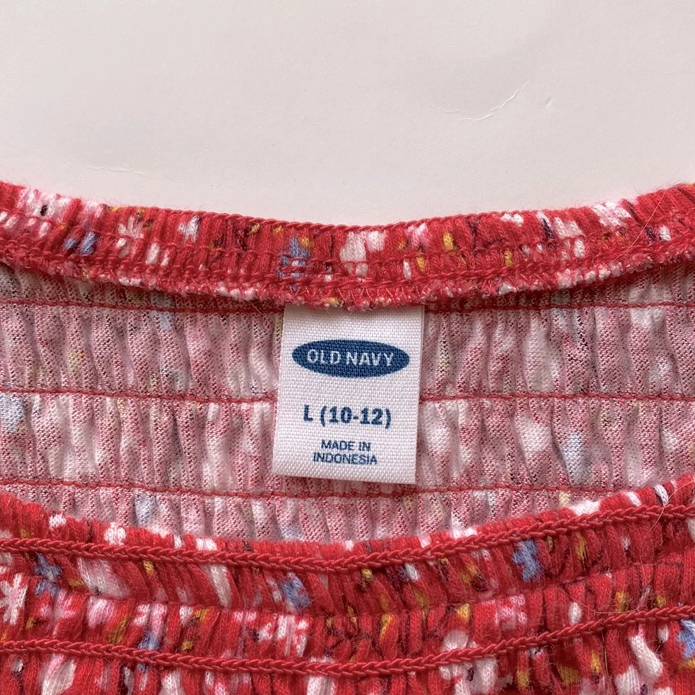 Old Navy girls floral peasant top